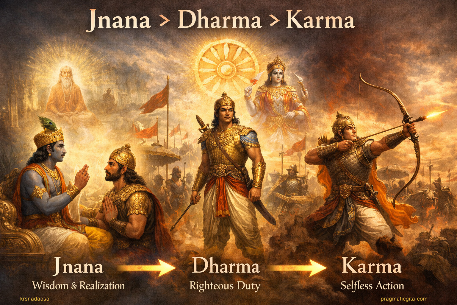from jnana to dharma to karma